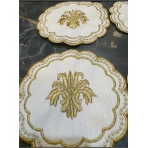 Glory Gold 6'lı Kokteyl Sunum Peçetesi Linen Keten Kumaş