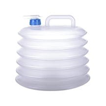 Musluk Kapaklı Akordiyon Portatif 10 Litre Bidon Container Kova Şeffaf - 239575712 Şeffaf