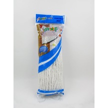 Elmop P02 Pamuklu Beyaz Islak Mop - Paspas Ucu - Vidalı Standart Yedek Mop Püskül - 1 Adet