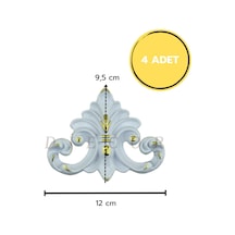 Diecor Dekoratif Polimer Mobilya, Duvar Ve Tavan Motifi Sarı Beyaz 12 Cm Model:xa47