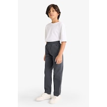 Defacto Erkek Çocuk Beli Lastikli Gabardin Pantolon G3642a825auar104 Antrasit