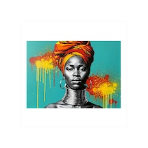 Afrikalı Güçlü Kadın Model Mdf Tablo