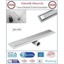 Duş Gider Kanalı - Dönerli Hazne - 304 Paslanmaz Izgara - 30cm
