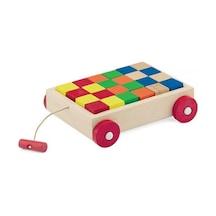 Play Wood Ahşap Renkli Küp Bloklu Araba 312