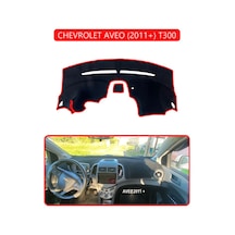 Chevrolet Aveo 2011+ T300torpido Koruma Halısı Kırmızı Kenar