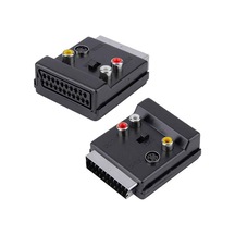 Erkek/dişi/üstten Rcalı Swıtchli Scart Ara Adaptör