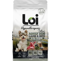 Loi Hipoalerjenik Kuzu Etli Küçük Irk Yetişkin Köpek Maması 3 KG