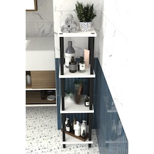 Viva 4 Katlı Çok Amaçlı Banyo Rafı Organizer-beyaz Beyaz