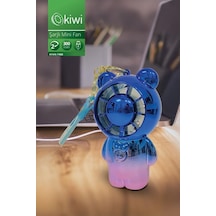 Kiwi Kfan-7400 Şarjlı Portatif Taşınabilir Ultra Sessiz Mini Fan Mavi Kiwi Kfan-7400 Şarjlı Portatif Taşınabilir Ultra Sessiz Mini Fan Mavi