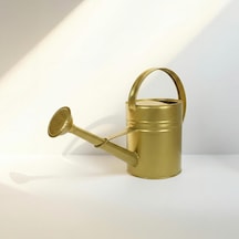 Olivia 3,5 Litre Metal Çiçek Bahçe Sulama Kabı Modern Dekoratif Çok Amaçlı Sulak Altın