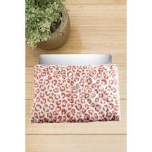 Takçalıştır Leopar Desenli Labtop Bilgisayar Çantası 13 14 İnç Yavruağzı