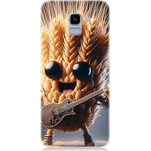 Samsung Galaxy J6 Uyumlu Gitar Buğdayı Desenli Silikon Kılıf