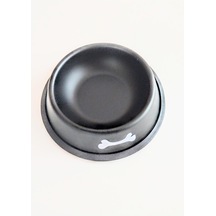 Çelik Mama Kabı Siyah 8 Oz