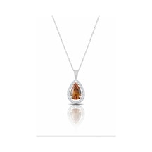 Çekirdekjewelry 925 Ayar Gümüş Damla Kesim Zultanit Taşlı Kolye Rodyum Renk, Işıltılı Tasarım Gri