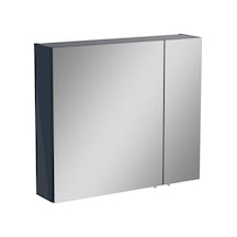 VitrA Mia 67705 Asimetrik Dolaplı Ayna Parlak Antrasit 80 CM Parlak Antrasit