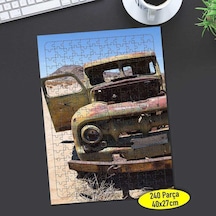 Terk Edilmiş Eski Hurda Araba 240 Parça Puzzle Yapboz-113214424