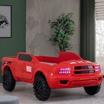 Setaymobilya Arabalı Yatak, Pickup Ledli Arabalı Yatak, 100X190 - Kırmızı