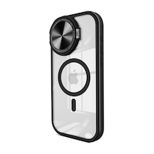 Newface - 126 - İphone 15 Pro Kılıf Teleskop Lens Magsafe Silikon Kapak - Edntrend - - Siyah Sıyah