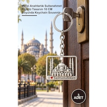 3 Adet Metal Sultanahmet Anahtarlık Metal Anahtarlık Sultanahmet Figürlü Tasarım 10 Cm Boyunda Keychain Souvenir