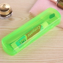 Fochsia Büyük Boy Şeker Renkli Yeşil Seyahat Diş Fırçası Ve Macun Taşıyıcısı - Dayanıklı Formaldehitsiz Saklama Kutusu