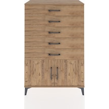 Hyperion Dolap 5 Çekmeceli 2 Kapaklı 88x44x134 Çam-çam Çam