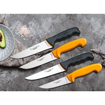 Lazbisa Mutfak Bıçak Seti Et Kasap Sebze Platinum Gold 4 Lü Set