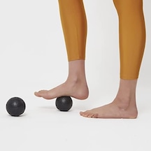 Actifoam Düz Masaj Seti Spor Fitness Seti Köpük Rulo Masaj Topu Siyah + Turuncu Orta Sert Açık Bej