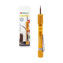 Baku Bk-327 Hassas 6 Değiştirilebilir Uçlu Mobil Cep Telefonu Tamir Tornavidası
