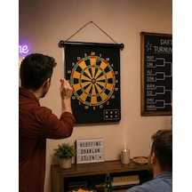 Lb Manyetik Dart Oyunu Katlanabilir Güvenli Dart Seti 6 Ok Hediyeli