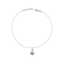 Pırlanta Lilarote Ametist Taşlı Gümüş Hal Hal Gümüş