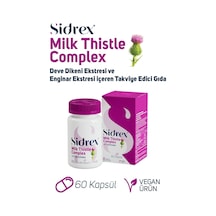 Sidrex Milk Thistle Complex Deve Dikeni Eki ve Enginar Eki İçeren Takviye Edici Gıda 60 Kapsül