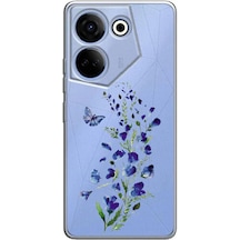 Ceptecepnet Tecno Camon 20 / 20 Pro İle Uyumlu Özel Tasarım Baskılı Kamera Korumalı Şeffaf Telefon Kılıfı 3