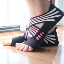 Sones 1 Çift Kaymaz Taban Toeless Pilates Bale Yoga Barre Kadın Ayakkabı 245-250 MM Ayak Uzunluğu