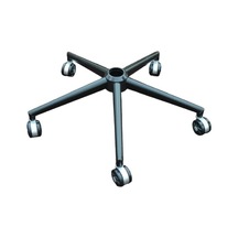 Tura Ofis Ahtapot Siyah Metal Ayak+5 Adet Oyuncu Koltuğu Tekeri