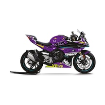 Cfmoto 450sr Köpek Balığı Parçalı Kaplama Sticker Etiket Modeli Mor