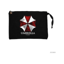 Zepplin Giyim Resident Evil Umbrella Corp Siyah Clutch Astarlı Cüzdan
