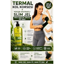Yosun Ekstratlı Slim Jel 250 Ml Ve Termal Kol Korsesi 2'li Set Terletici Sıkılaştırıcı Bakım Desteği
