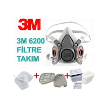 3M 6200 Orta Boy Yarım Yüz Mask + A1 Filtre Takım