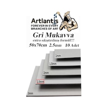 Mukavva Gri 2.5 mm 50x70 cm 10 Adet Sert Karton Ekstra Sıkıştırılmış 50*70 Mukavva Gri Renkli 10 Adet