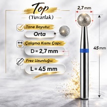 Elmas Freze Başlık Orta - Mavi Top 0,27 Mm- Adet Fiyatı
