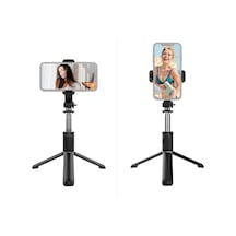 Kuzeystore Led Işıklı Katlanabilir Çok Fonksiyonlu Kablosuz Bluetooth Kumandalı Tripod Selfie Çubuğu, Vlog, Video, Grup Fotoğraf, Özçekim