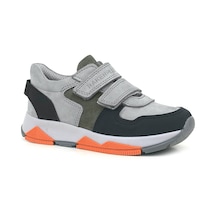 Rakerplus Hakiki Deri Gri Siyah Çocuk Sneakers Spor Ayakkabı