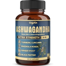 Agobi Ashwa/gandha Extract Capsules 5 Herbal Ingredients 5200 Mg 90 Kapsül