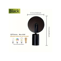 Dashanshop Siyah Modern Nordic Avize Demir Döküm Duvar Lambası E27 Oturma Odası Yatak Odası Siyah