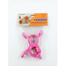 Eedoni Büyük Boy 2 Li Paket Çok Amaçlı Plaj Havlusu Ve Battaniye Mandalı Açık Pembe