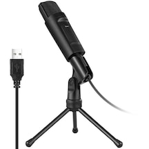 Tripod Standlı Oyun Kaydı Karaoke İçin Usb Bilgisayar Mikrofon Mikrofonu C0004532a