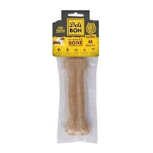 Natürel Deri Pres Kemik Köpek Ödülü 15 Cm Medium