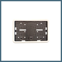 Bezos Çerçeveli Motor Plakalık Plaka Altlığı Beyaz 17x26 Cm Agc
