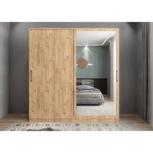 Zen Sürgü Kapaklı Dolap Gardırop Çam 180 Cm - Montaj Dahil