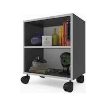 Kenzlife Mutfak Dolabı Raziye 068 030 030 Gri Tekerlekli Banyo Evrak Ofis Ayakkabılık Kiler